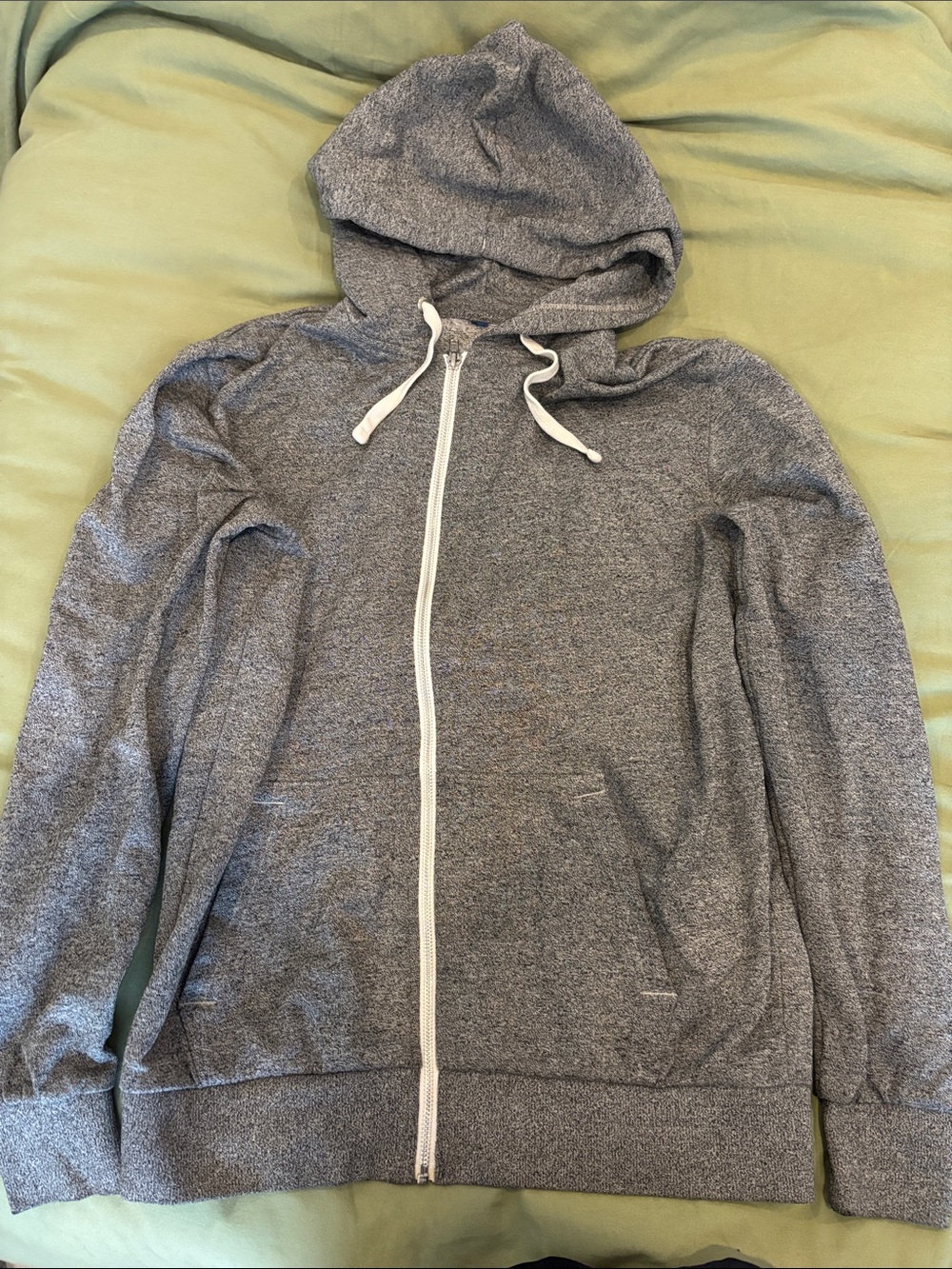 H&M Men's Heather Gray Zip-Up Hoodie